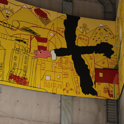 Mural instalado, vista 3 de 4